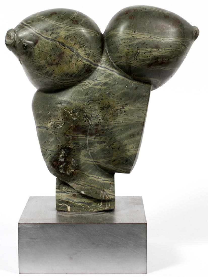 ATTRIBUTED TO BRYAN ROSS GREEN MARBLE SCULPTURE (1 of 4)