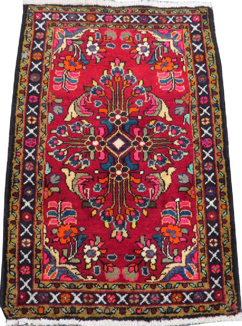 PERSIAN HAMADAN WOOL RUG 1980/90 (1 of 2)