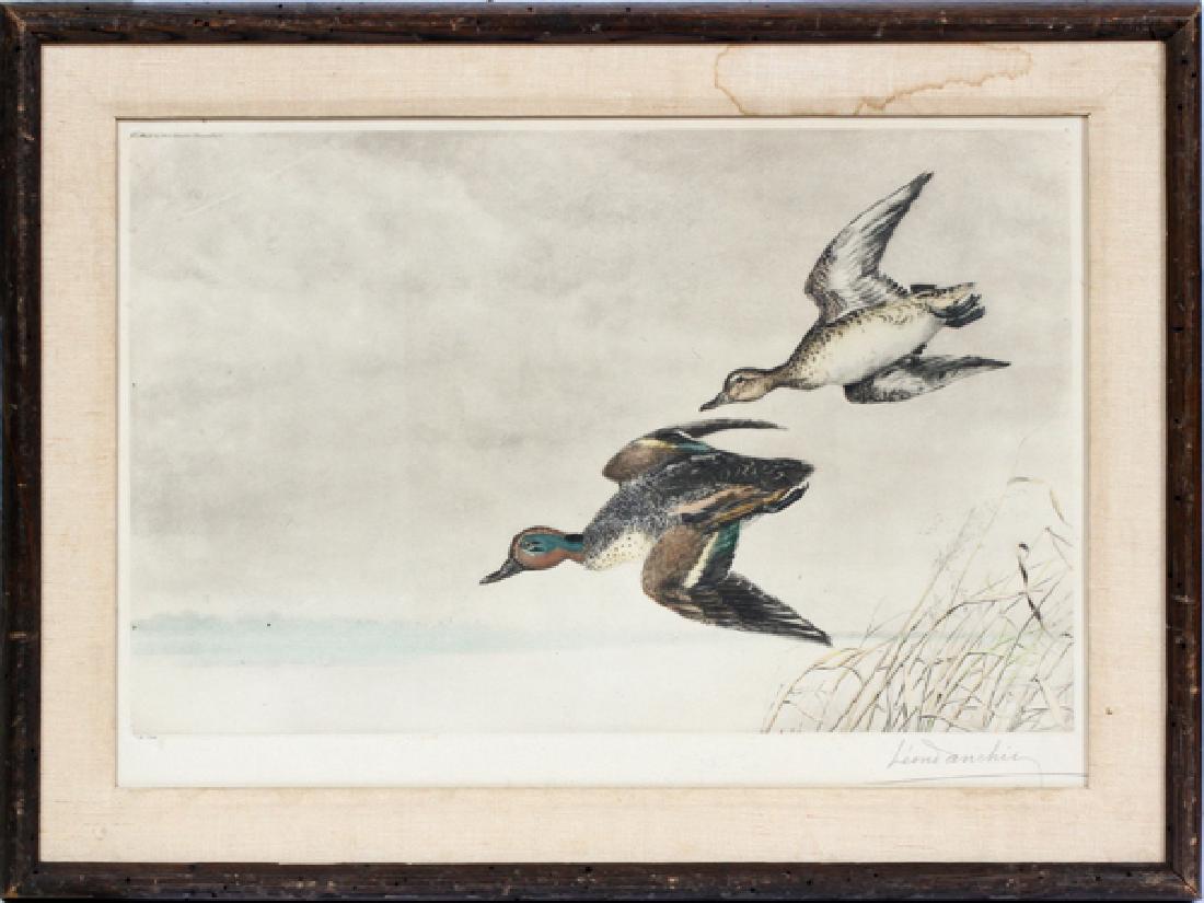 LEON DANCHIN FRENCH COLORED LITHOGRAPH (1 of 3)