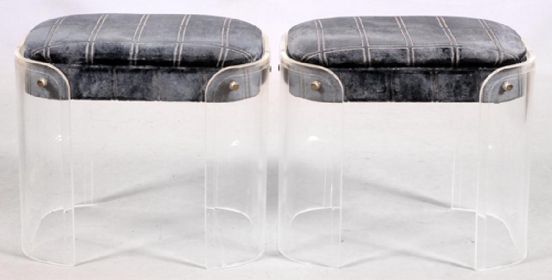 MID CENTURY MODERN LUCITE BENCHES (1 of 3)