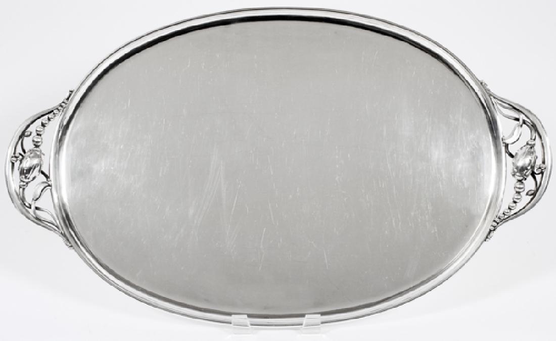 GEORG JENSEN STERLING 'BLOSSOM' OVAL TRAY (1 of 5)