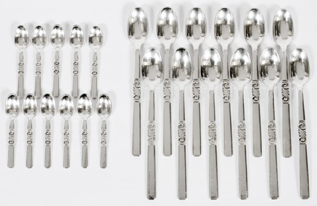 GEORG JENSEN 'SCROLL' ICE TEA & DEMI TASSE SPOONS (1 of 5)
