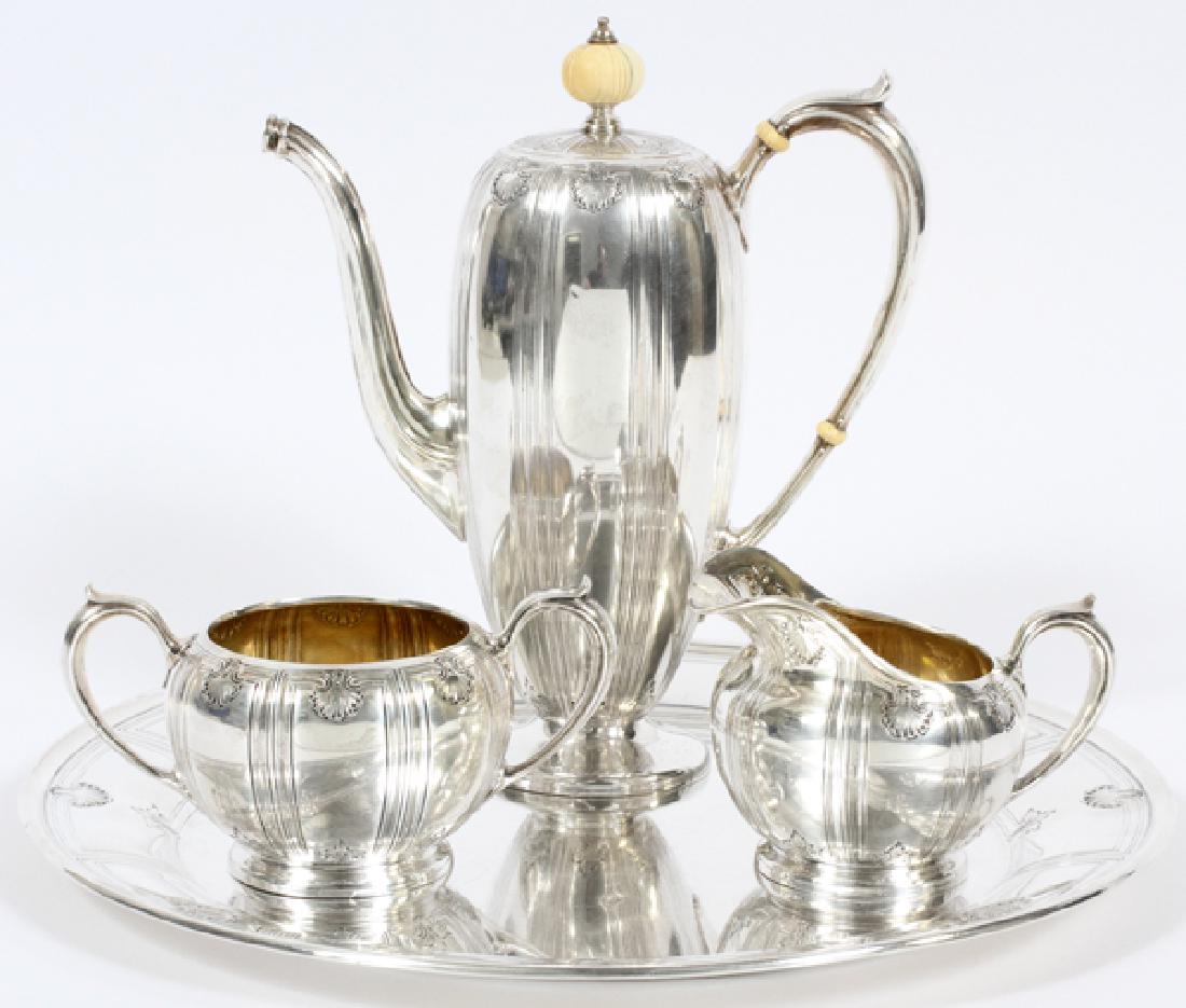 WM B DURGIN CO & GORHAM STERLING SILVER COFFEE SET (1 of 9)