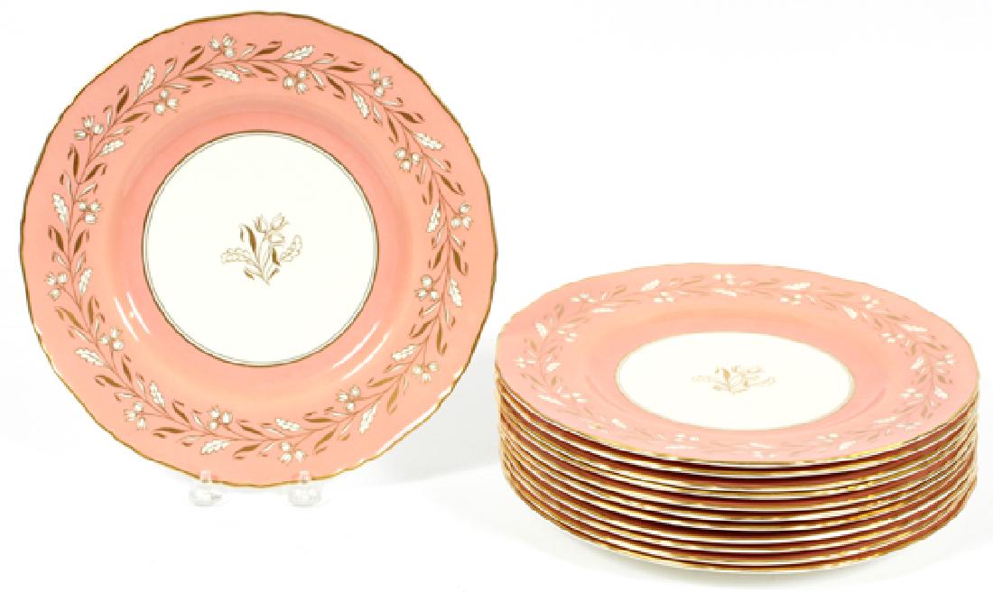 ROYAL WORCESTER PORCELAIN DINNER PLATES, 12 (1 of 2)