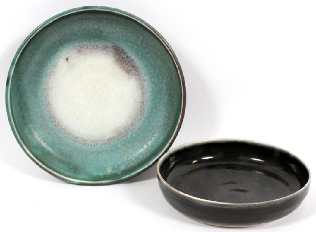 OAK PACKARD ART POTTERY DISHES, TWO (1 of 3)