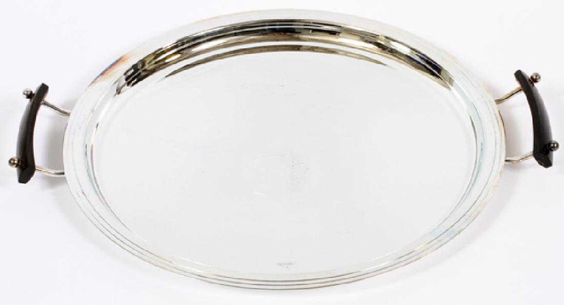 CHRISTOFLE SILVER PLATE  ROUND TRAY, W 19'' (1 of 2)