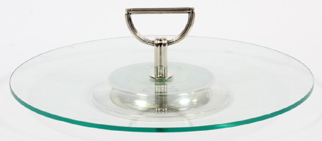 CHRISTOFLE CRYSTAL & SILVER PLATE DESSERT PLATTER (1 of 2)