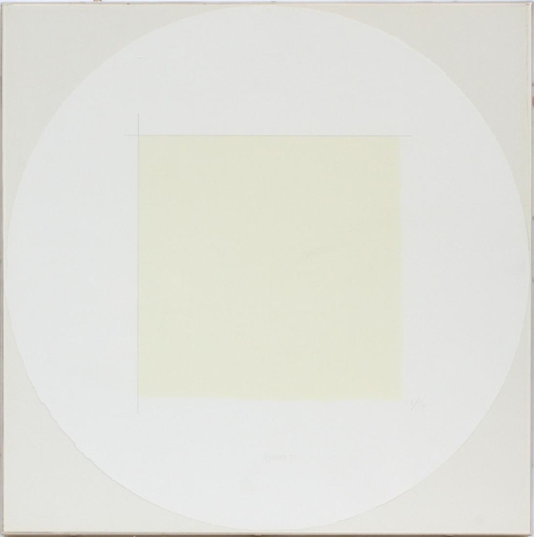 ROBERT RYMAN CIRCLE LITHOGRAPH 1971 "TWO STONES" (1 of 5)