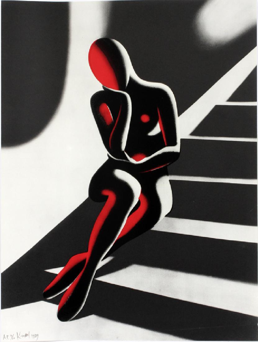 MARK KOSTABI SCREENPRINT 1989 "UPWARDLY" (1 of 4)
