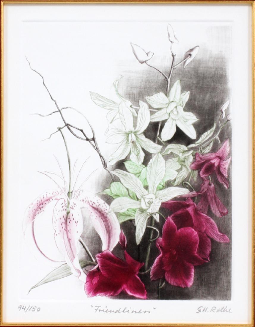 GATJA H. ROTHE COLOR MEZZOTINT "FRIENDLINESS" (1 of 3)