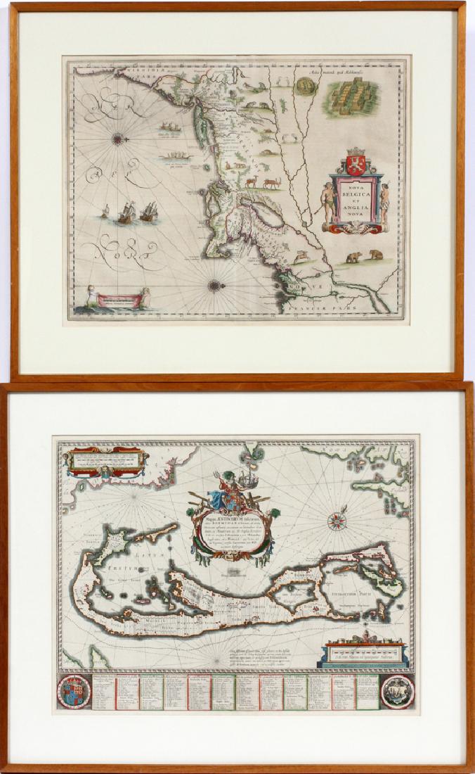 ATTRIBUTED TO WILLEN BLAEU 2 ENGRAVED MAPS (1 of 18)