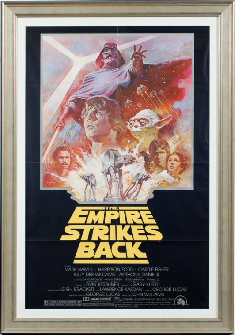 "THE EMPIRE STRIKES BACK" MOVIE POSTER, C. 1981 (1 of 2)
