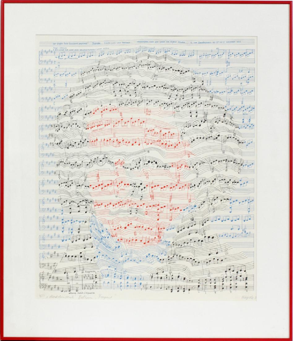 THOMAS BAYRLE SIGNED LITHOGRAPH "FRAGMENT" (1 of 4)