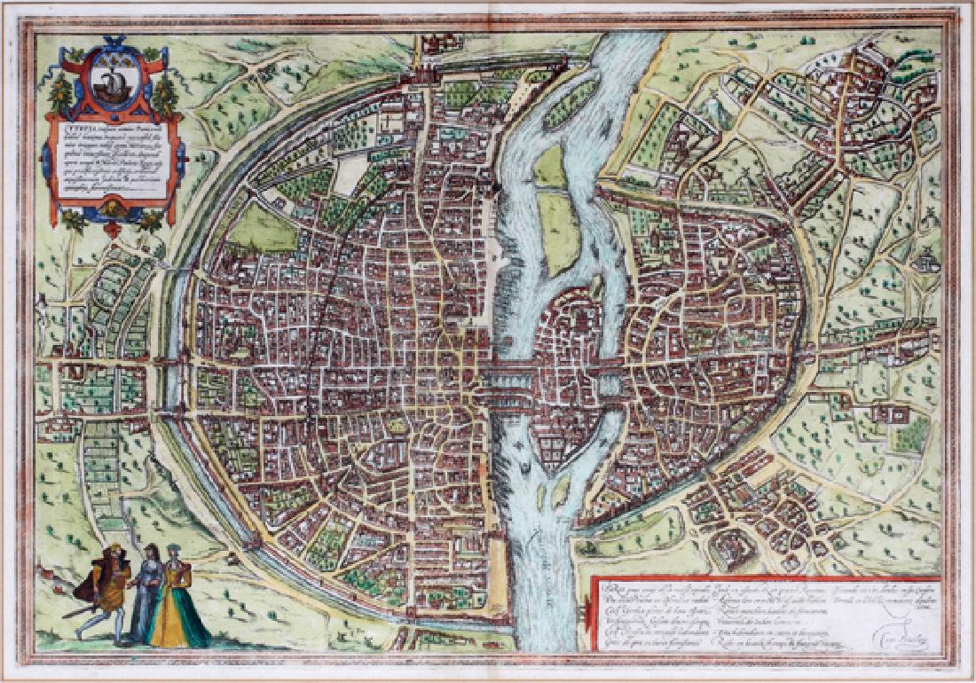 GEORG BRAUN & FRANS HOGENBERG HAND COLORED MAP (1 of 10)