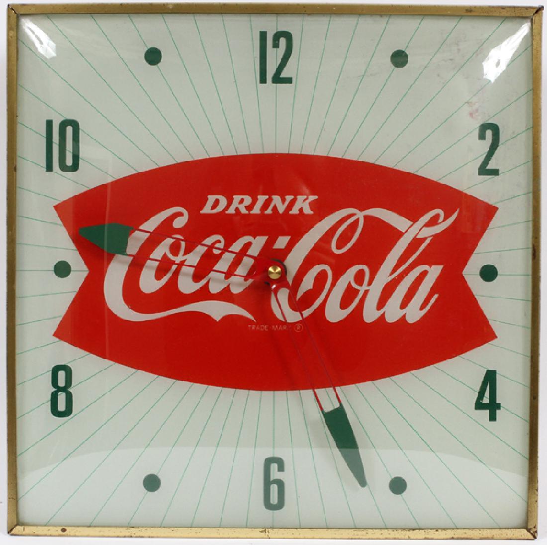 PAM CLOCK CO. N.Y., COCA COLA WALL CLOCK (1 of 2)