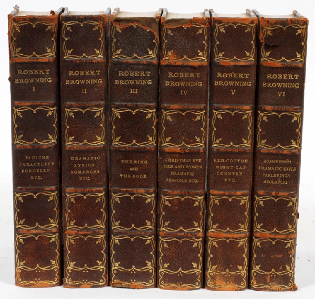 THE COMPLETE WORKS OF ROBERT BROWNING: THE COMPLETE POETIC AND DRAMATIC WORKS OF ROBERT BROWNING, 6 VOLUMES THE POETIC AND DRAMATIC WORKS OF ROBERT BROWNING IN SIX VOLUMES. RIVERSIDE EDITION. PUBLISHED BY HOUGHTON MIFFLIN CO. BOSTON AND NE