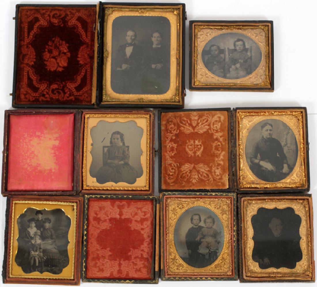 VARIOUS FRAMED TINTYPES, 7 PCS. (1 of 4)