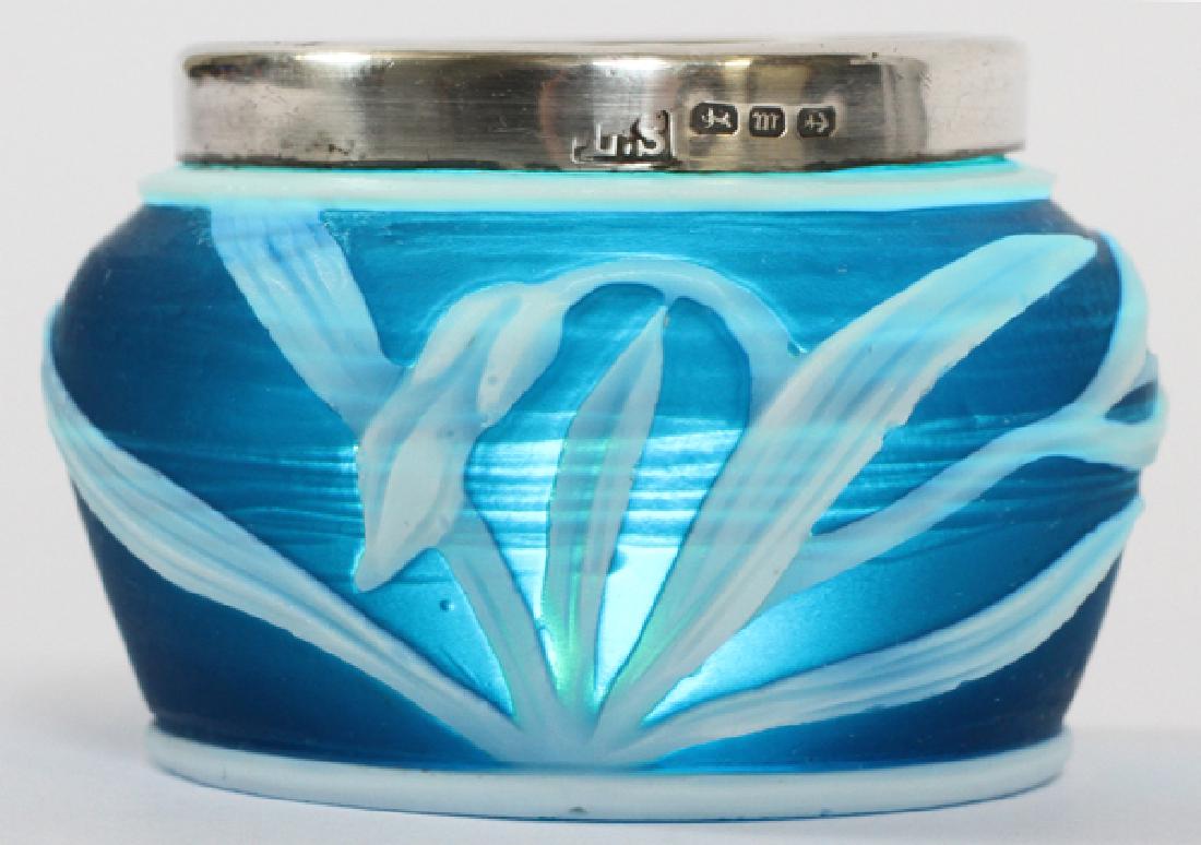 ENGLISH CAMEO GLASS OPEN SALT (1 of 10)