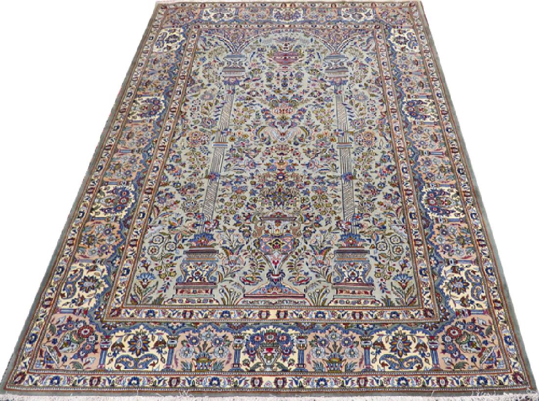 PERSIAN KASHAN HAND WOVEN WOOL RUG W 7' 9", L 11' (1 of 5)