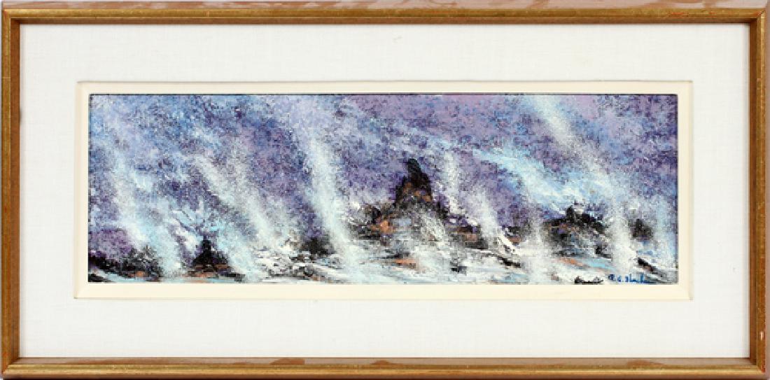 RICHARD FLORSHEIM OIL ON GESSO PANEL 1979 "SPRAY" (1 of 3)