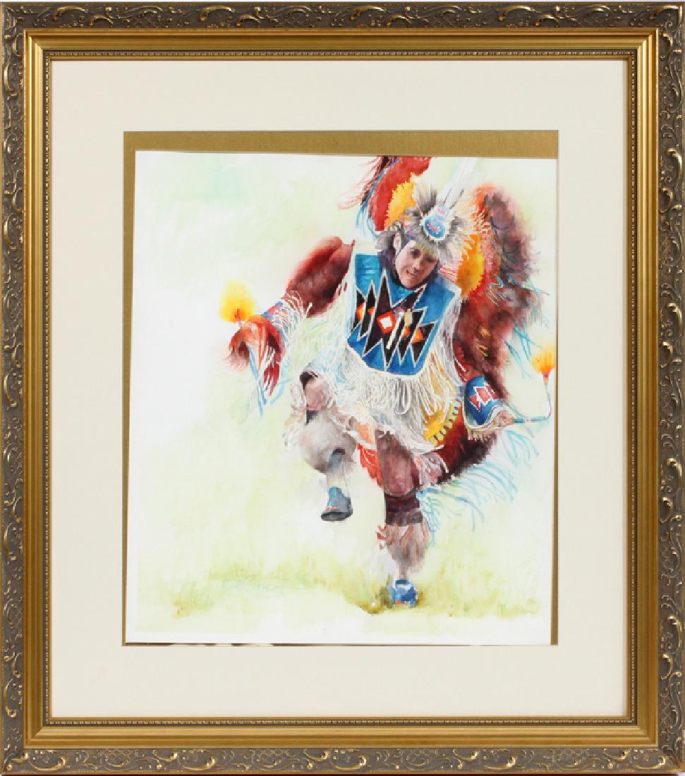 RONY WATERCOLOR C. 2000 MALE INDIAN DANCER (1 of 2)