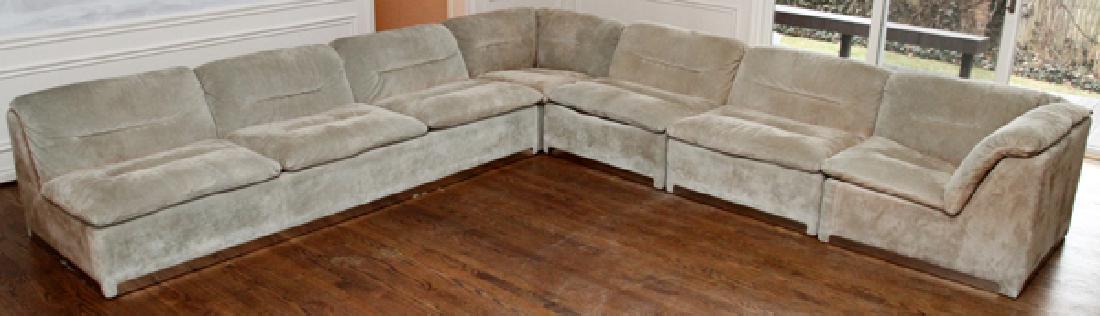 ITALIA PROPOSALS SUEDE SECTIONAL SOFA & END TABLES (1 of 9)