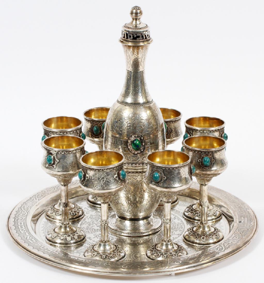 ISRAELI STERLING SILVER KIDDUSH SET