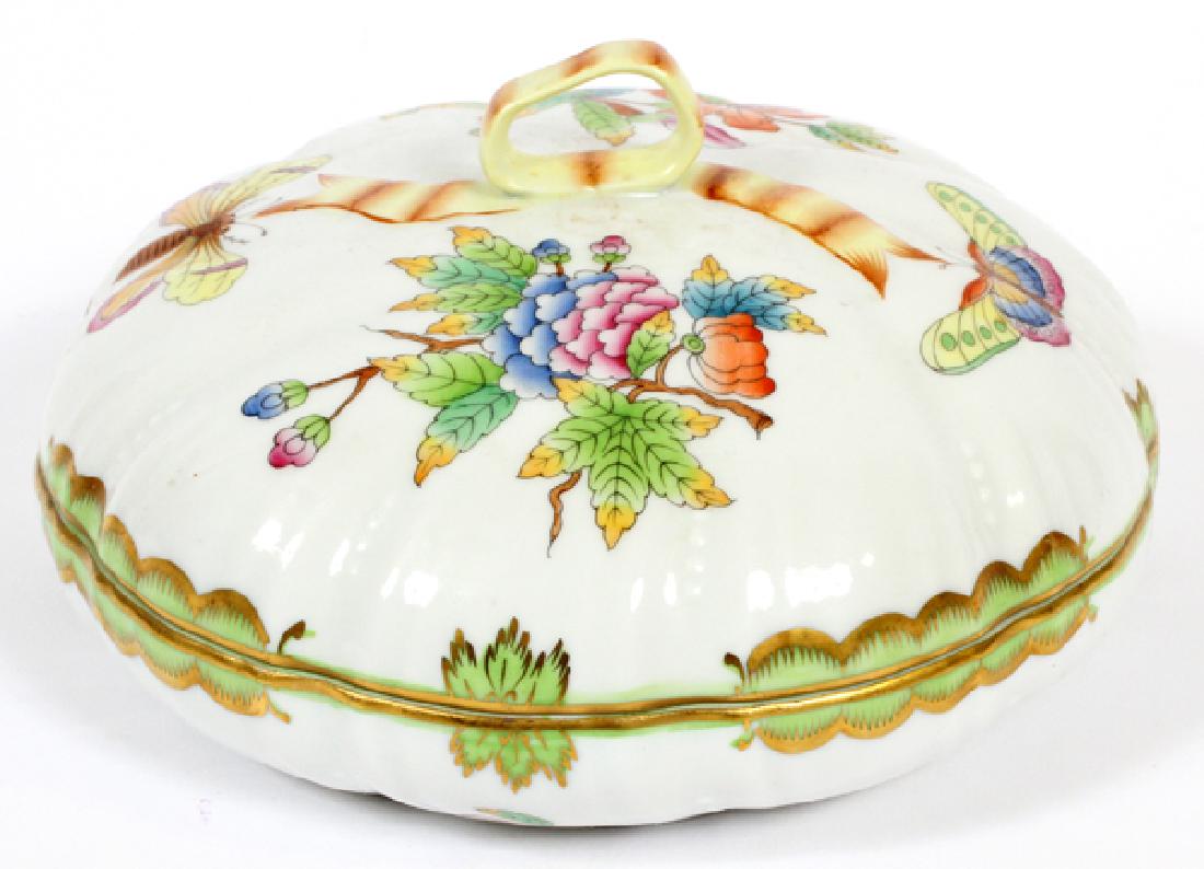 HEREND PORCELAIN COVERED DISH (1 of 2)