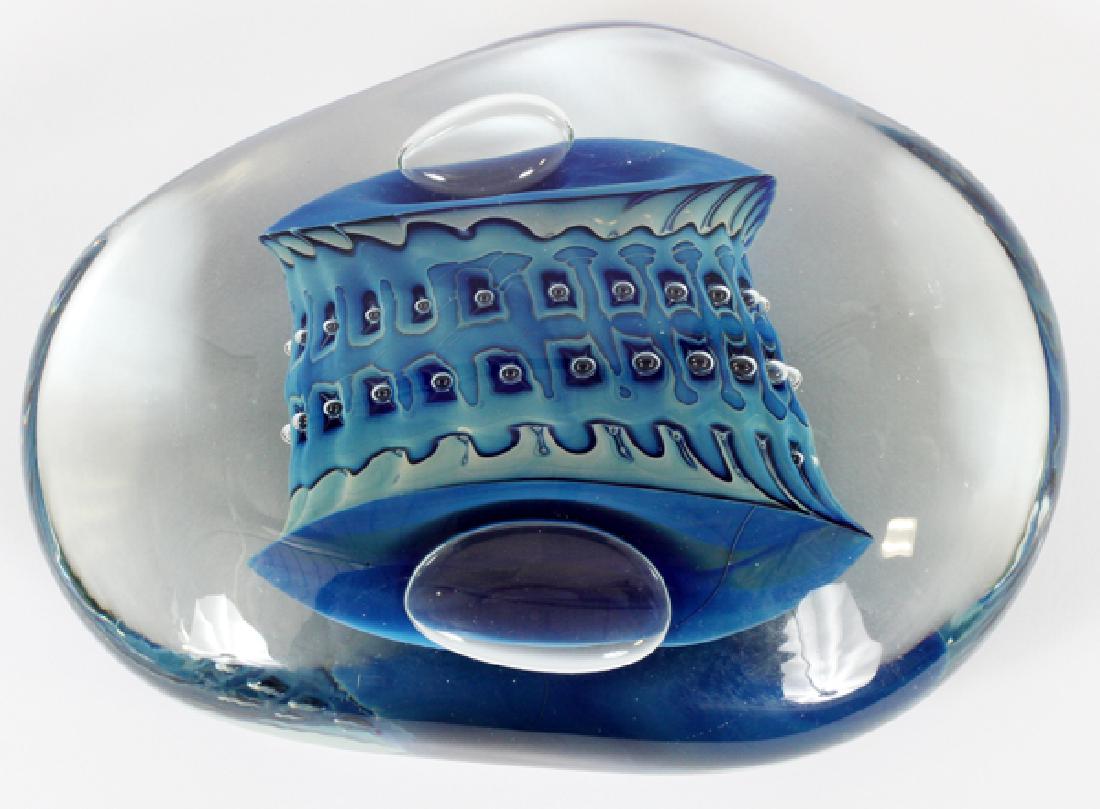 EICKHOLT PAPERWEIGHT, 1996, H 2 1/2", L 6" (1 of 2)