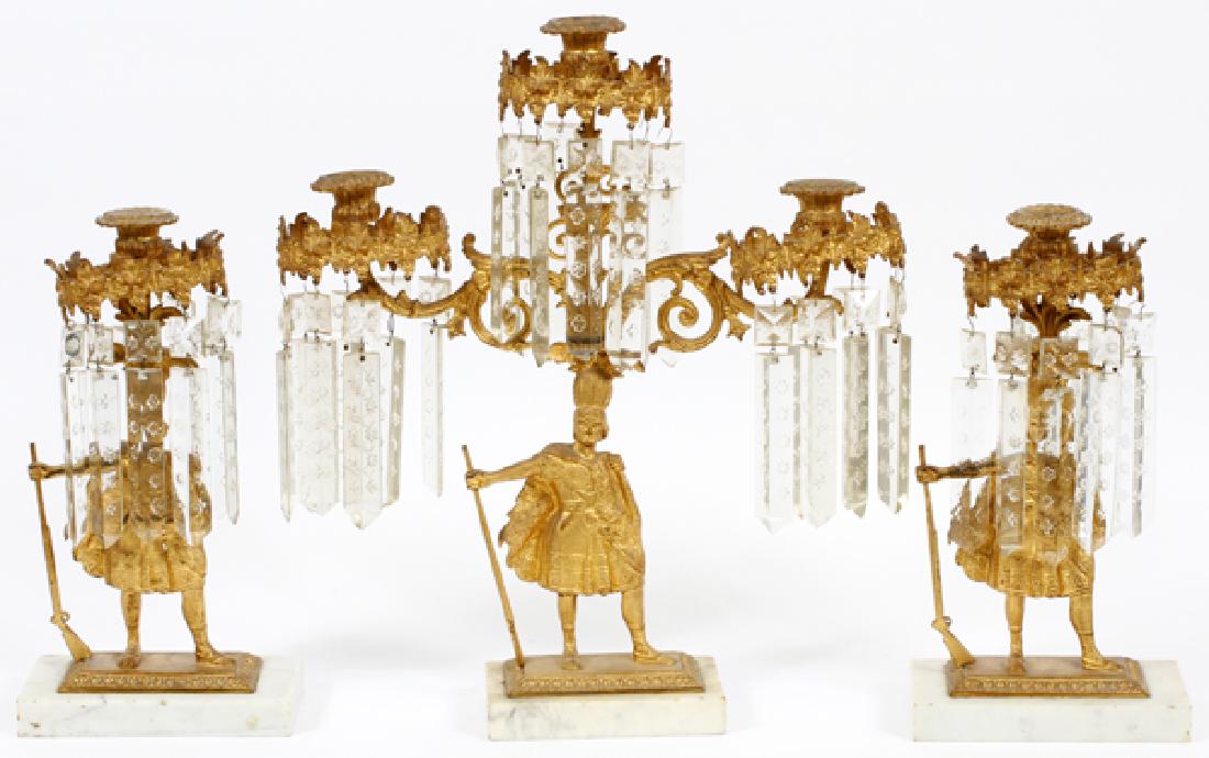 FIGURAL GIRANDOLE SET, 3 PCS, H 13", W 7", D 4" (1 of 3)