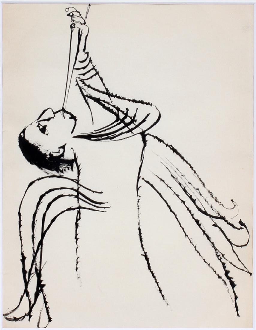 BEN SHAHN INK DRAWING ANGEL (1 of 4)