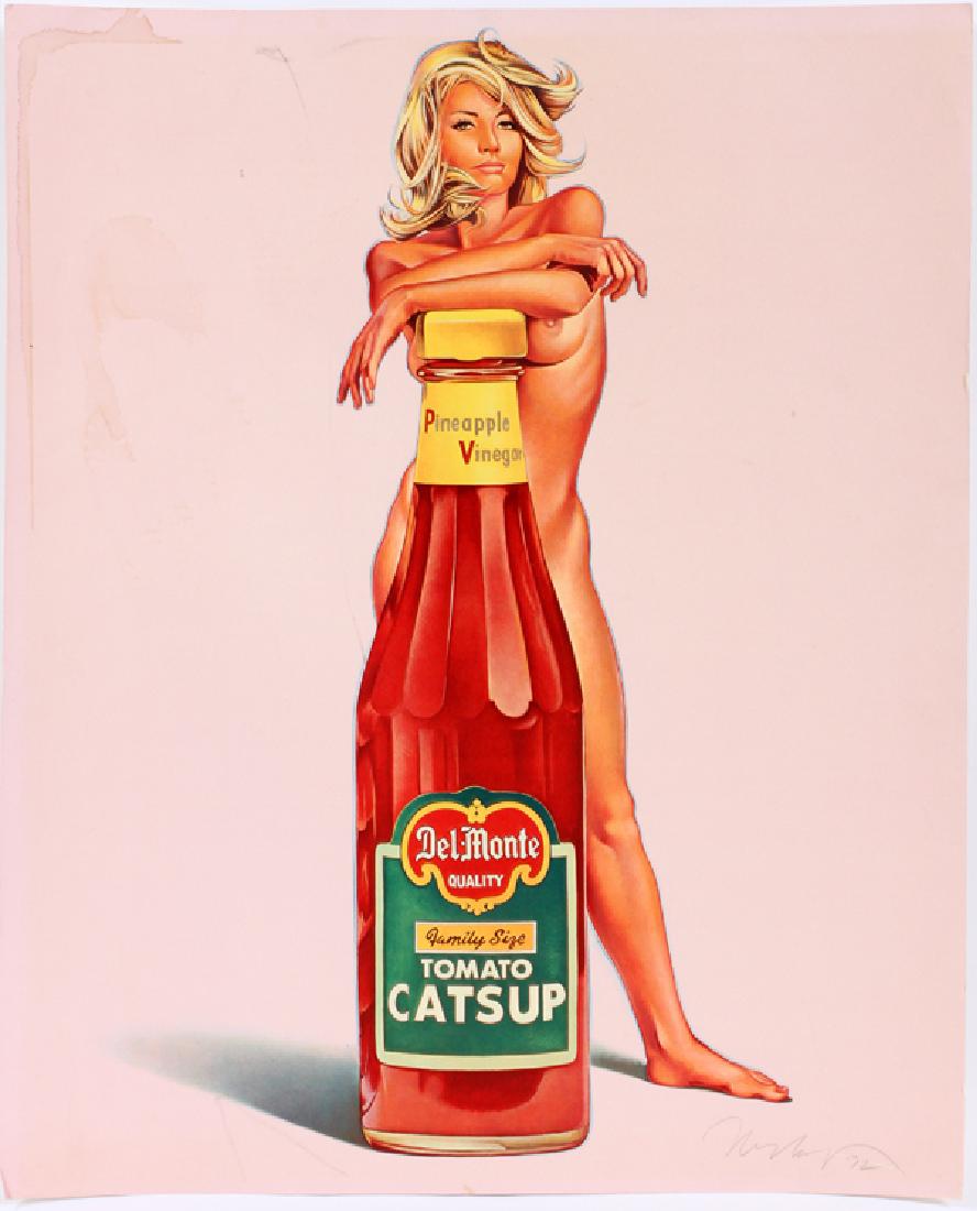 MEL RAMOS SIGNED LITHOGRAPH 1972 DELMONTE CATSUP (1 of 6)