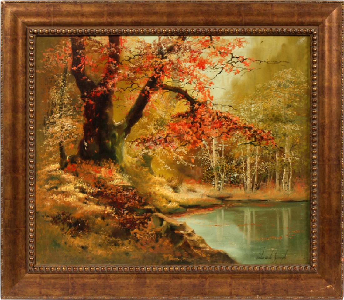 EDWARD SZMYD OIL ON CANVAS FALL LANDSCAPE (1 of 4)