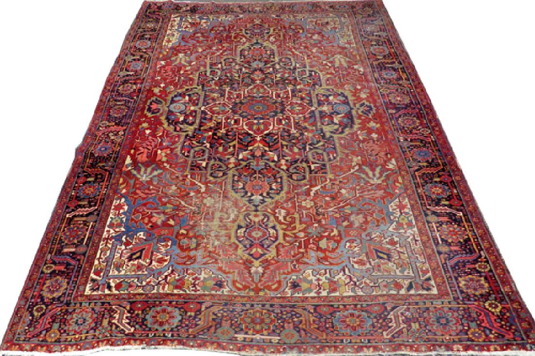 PERSIAN HAND-WOVEN WOOL CARPET, W 8'3", L 11'8" (1 of 9)
