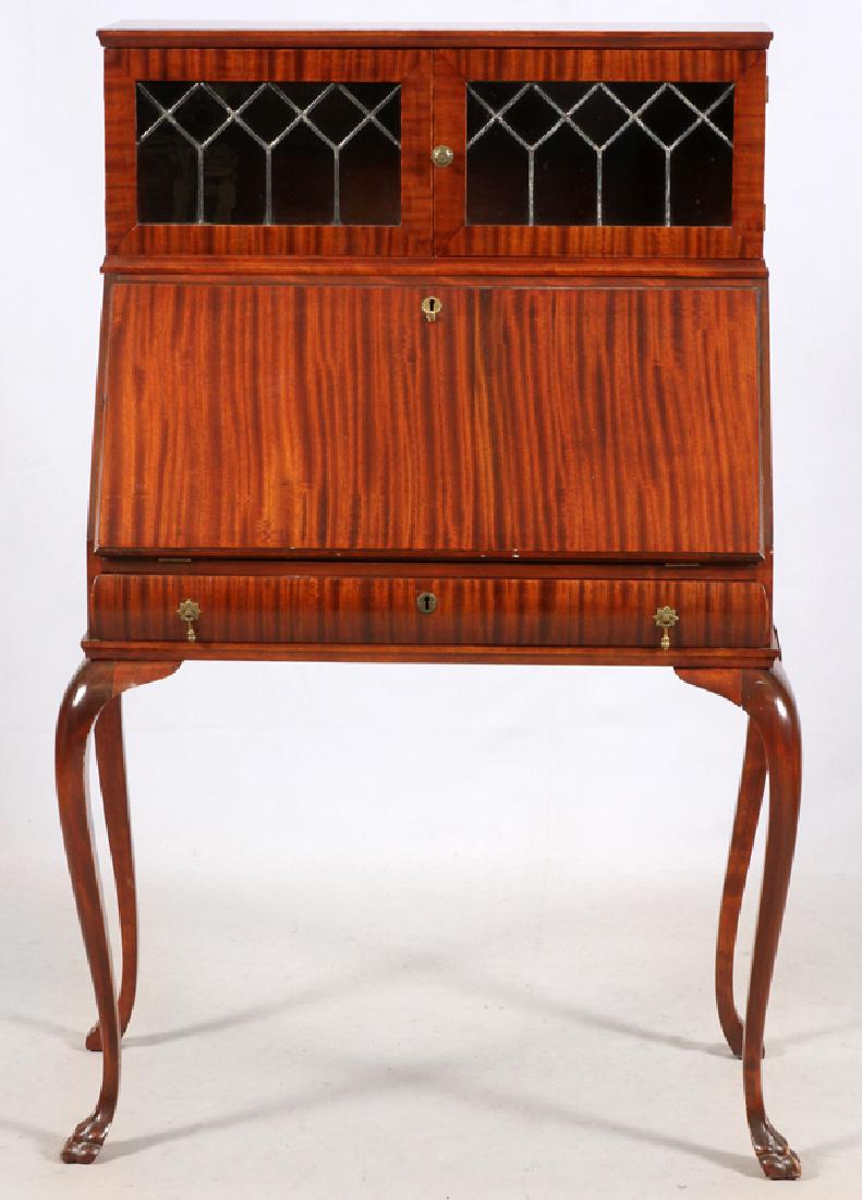 MAHOGANY SECRETARY DESK, H 51 1/2", W 31", D 17" (1 of 3)