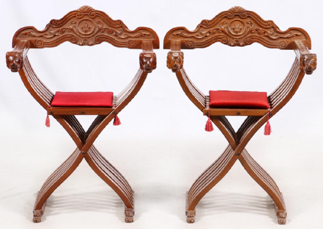 ITALIAN RENAISSANCE STYLE SAVONAROLA CHAIRS (1 of 3)