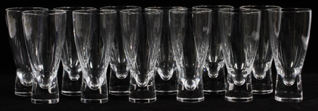 STEUBEN HAND BLOWN CRYSTAL TUMBLERS SET OF 12 (1 of 2)