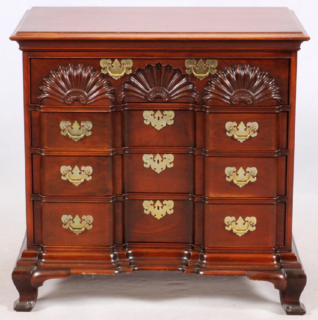CHIPPENDALE STYLE MAHOGANY CHEST OF DRAWERS (1 of 3)