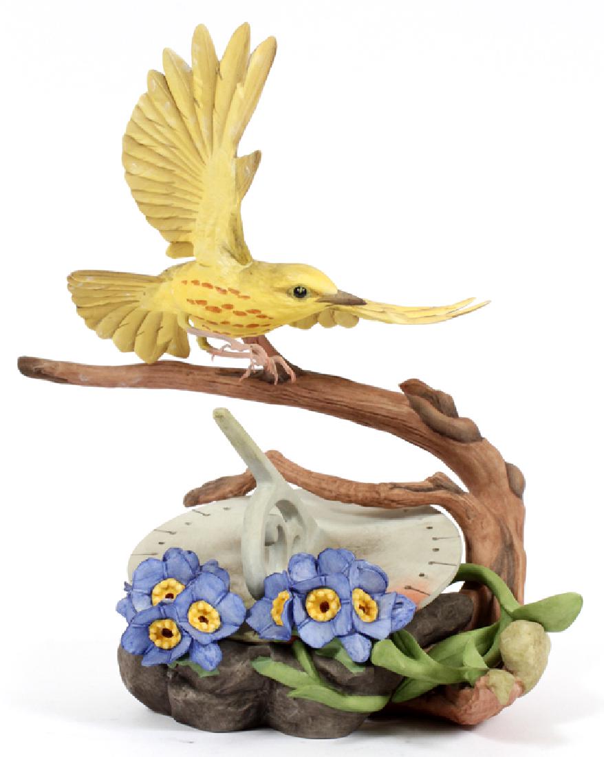 BOEHM PORCELAIN YELLOW WARBLER, H 9 1/2" (1 of 4)