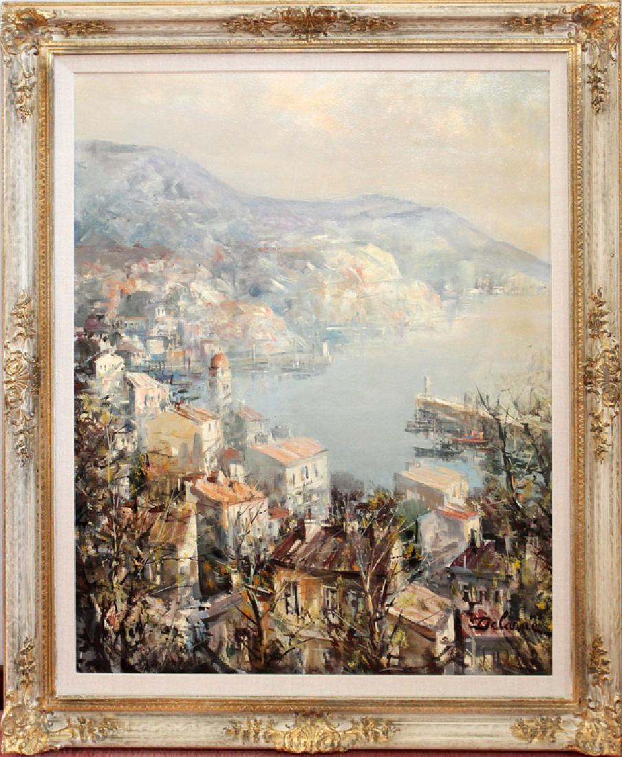 LUCIEN DELARUE OIL ON CANVAS "PORT DE BEAULIEU" (1 of 4)