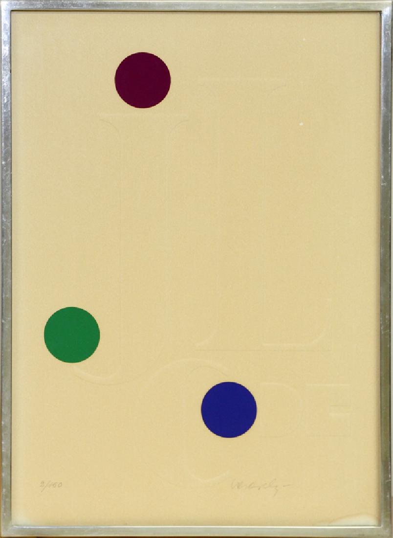 VICTOR VASARELY SILKSCREEN "JL CODE" (1 of 3)