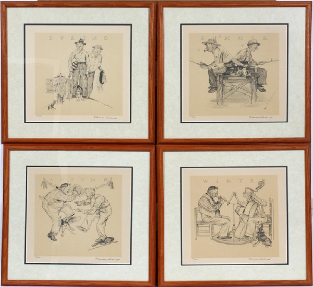 Norman Rockwell Lithographs Four Seasons