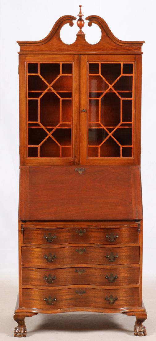 CHIPPENDALE STYLE SECRETARY DESK (1 of 4)