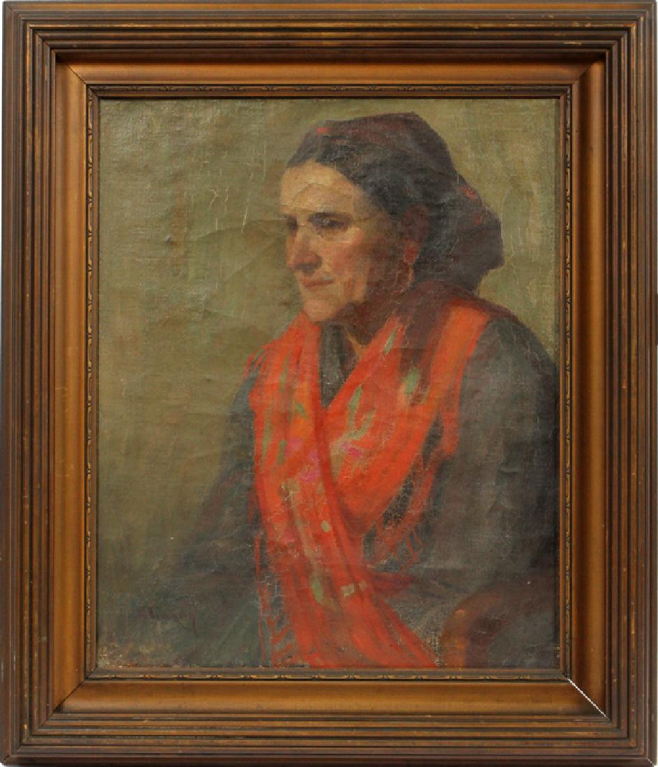 OIL ON CANVAS, 1910 PORTRAIT OF A WOMAN (1 of 5)