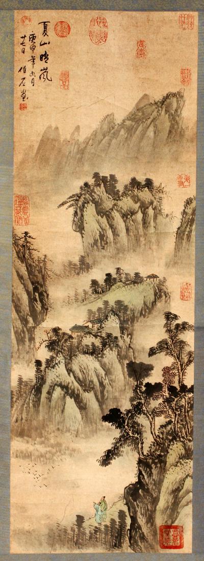 CHINESE WATERCOLOR SCROLL ON PAPER (1 of 3)