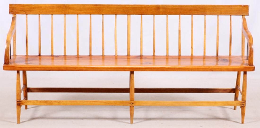 AMERICAN PINE DEACON'S BENCH, 19TH C. (1 of 7)