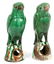 CHINESE CERAMIC FIGURES OF PARROTS, 19TH C., PAIR