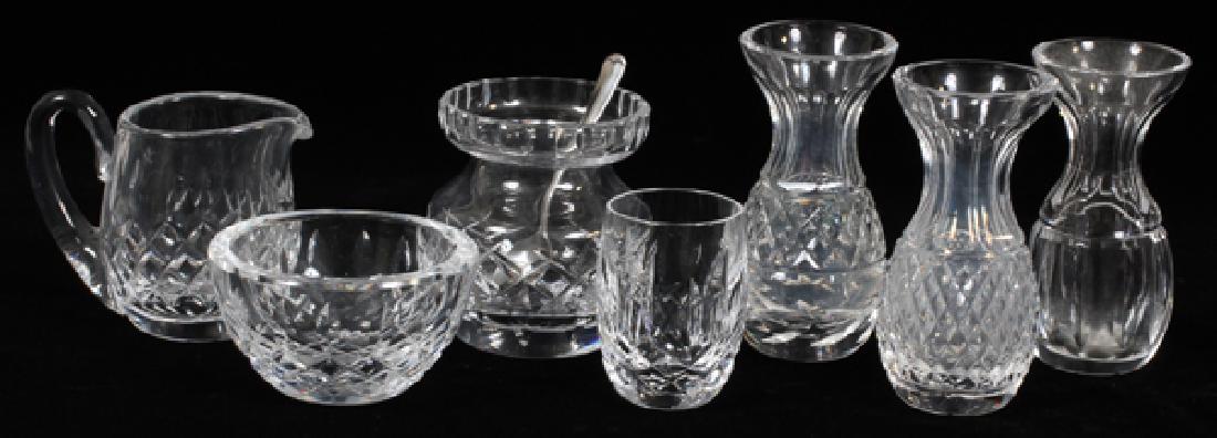 WATERFORD CRYSTAL GROUPING, SEVEN PIECES (1 of 2)