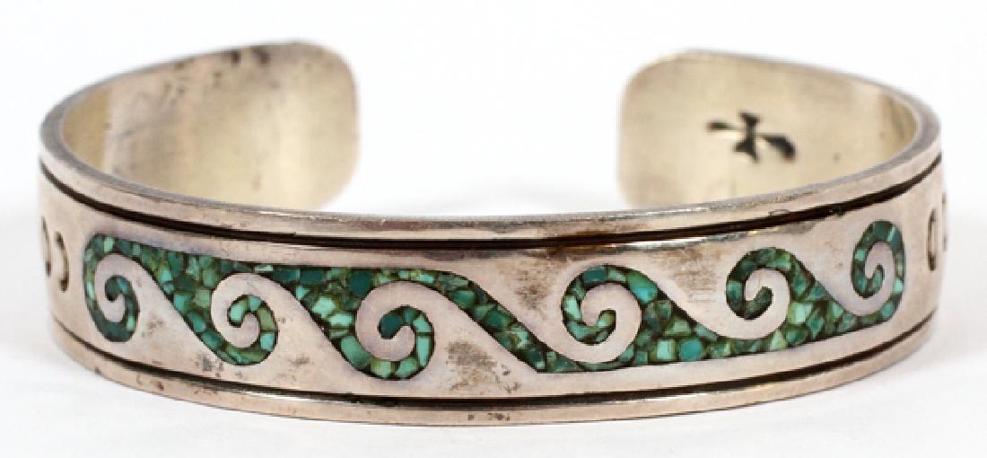 CUFF STYLE STERLING SILVER BRACELET (1 of 2)