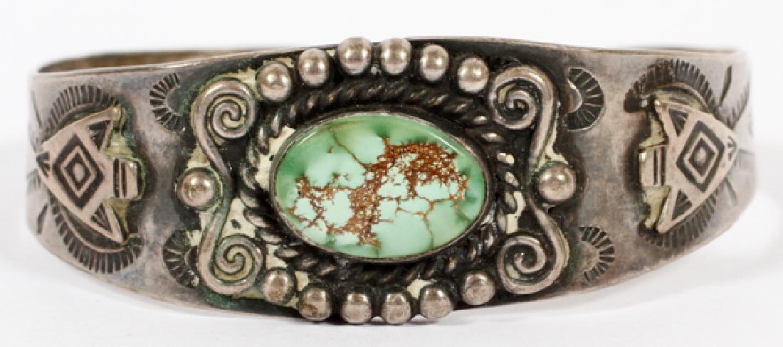 CUFF STYLE STERLING SILVER BRACELET (1 of 2)